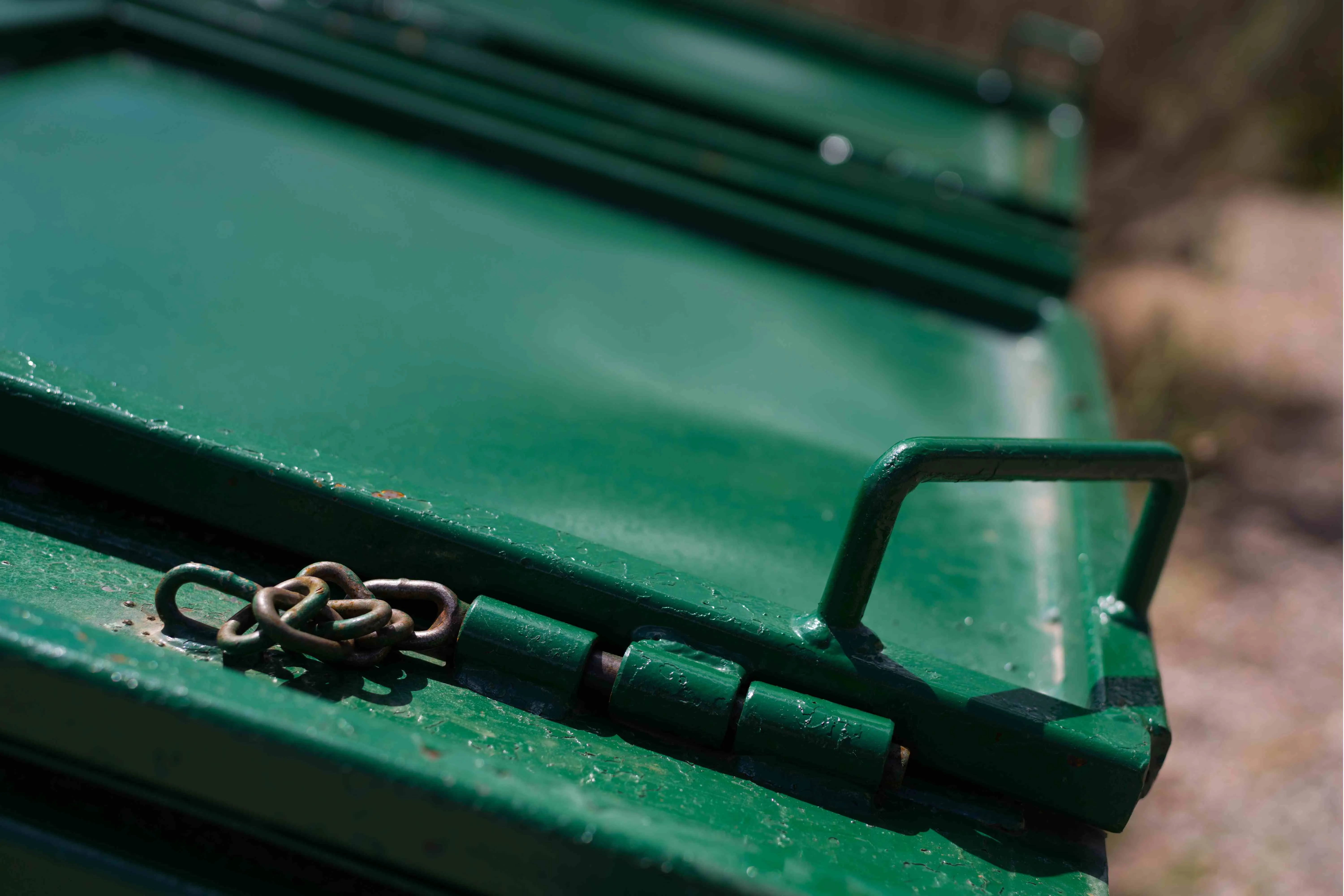dumpster door locked