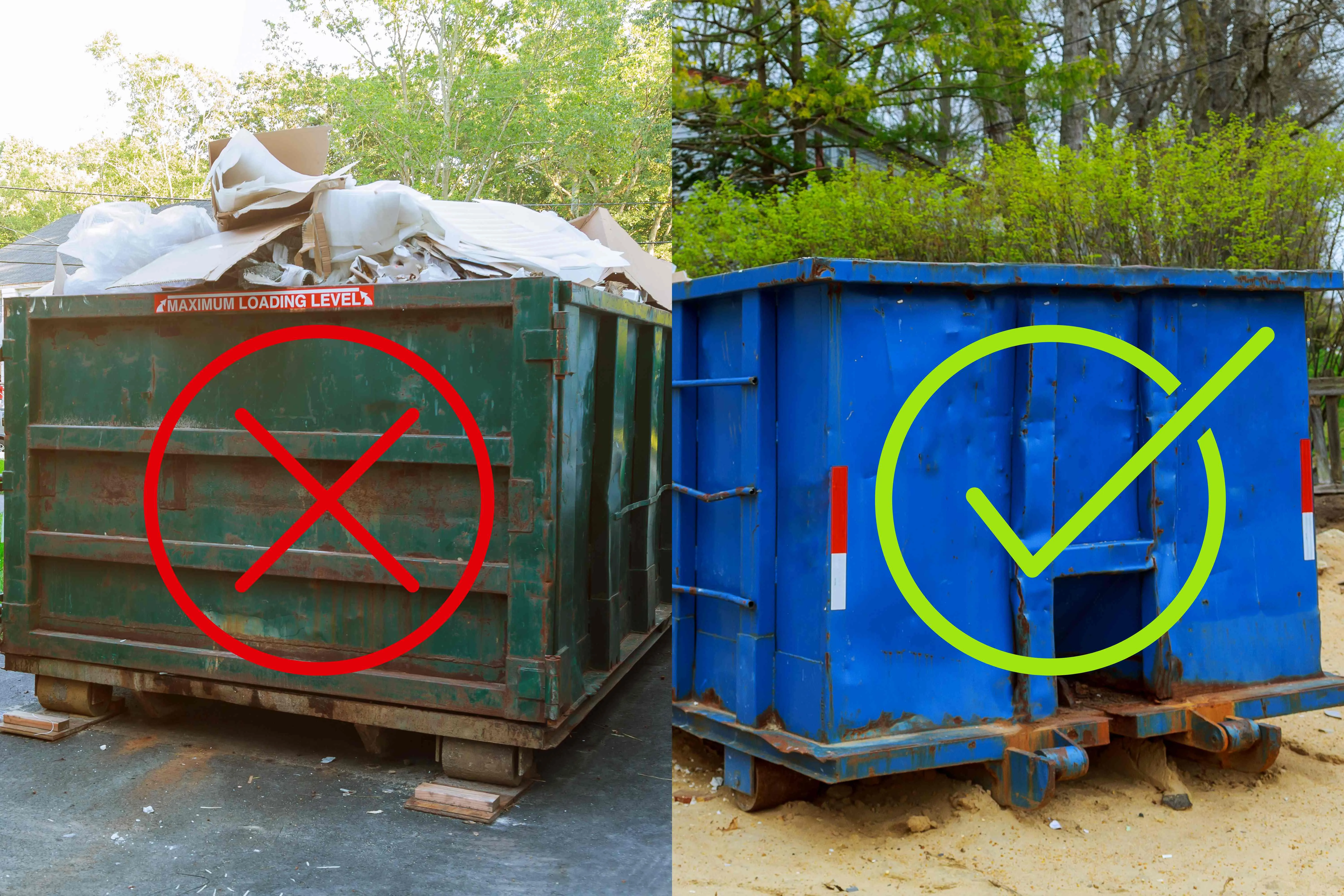 how to fill a dumpster properly