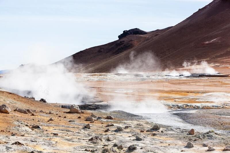 An active geothermal energy field