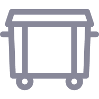 dumpster icon grey