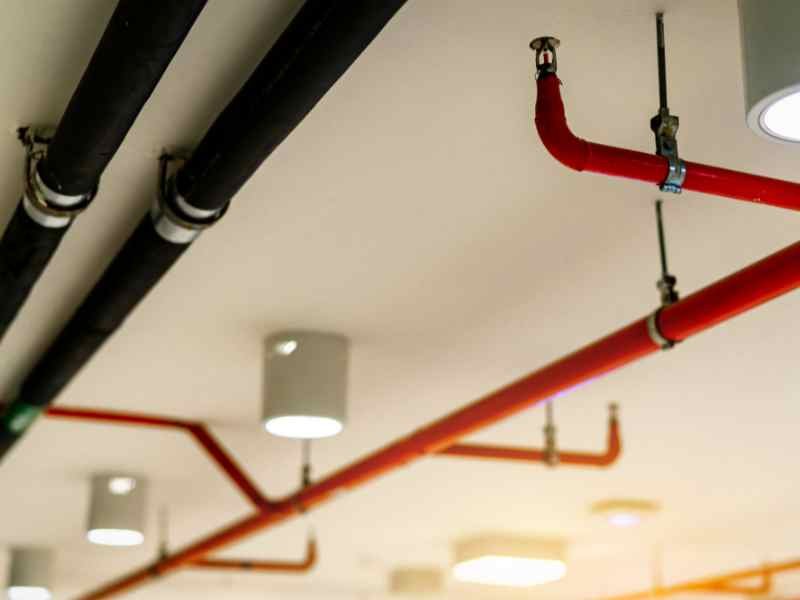 exposed ductowrk ceiling in basement 