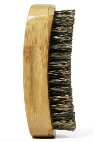 Beard brush with bamboo handle