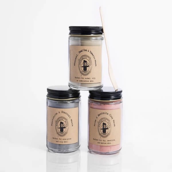 All natural clay face mask three jars