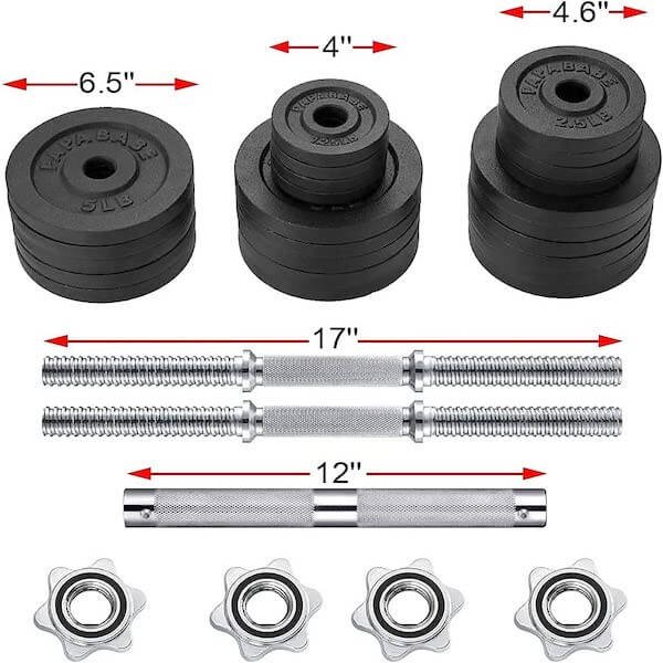 Full set of free weights made by Papababe