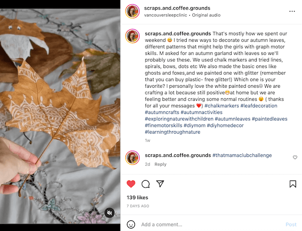 Scraps and coffee instagram post how to have an eco friendly Halloween