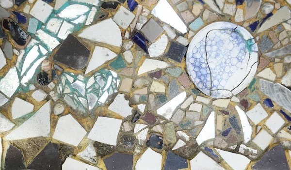mosaic made out of old dishes