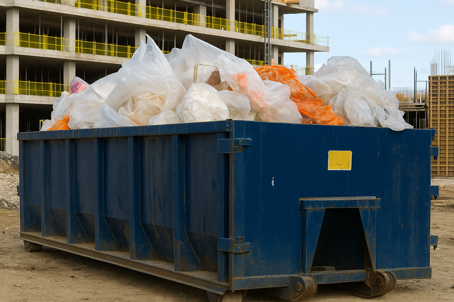 Plastic Recycling at a Construction Site