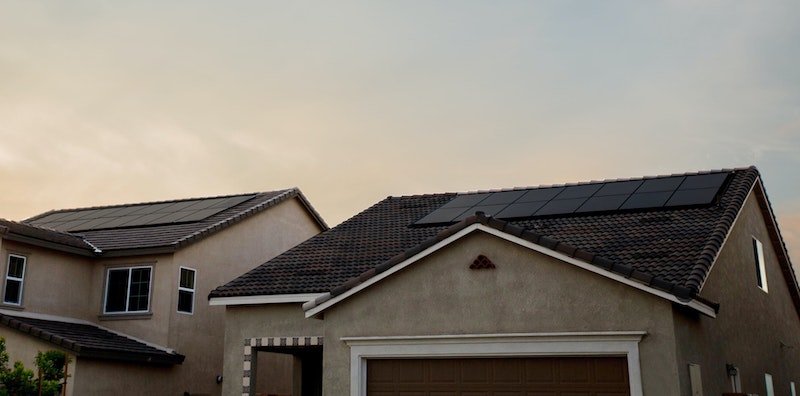 Beneficial solar panels on a roof