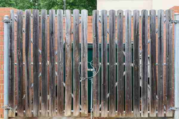 wood dumpster enclosure